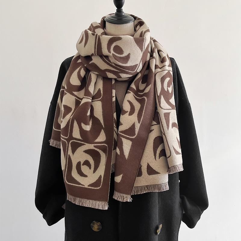 Zimní dámská šála Luxusní design Oboustranná kašmírová šála Feel Warm Scarf Shawl