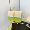 Stylish Pu Woven Shoulder Bag 2024 Summer Trendy Patchwork Small Crossbody For Women