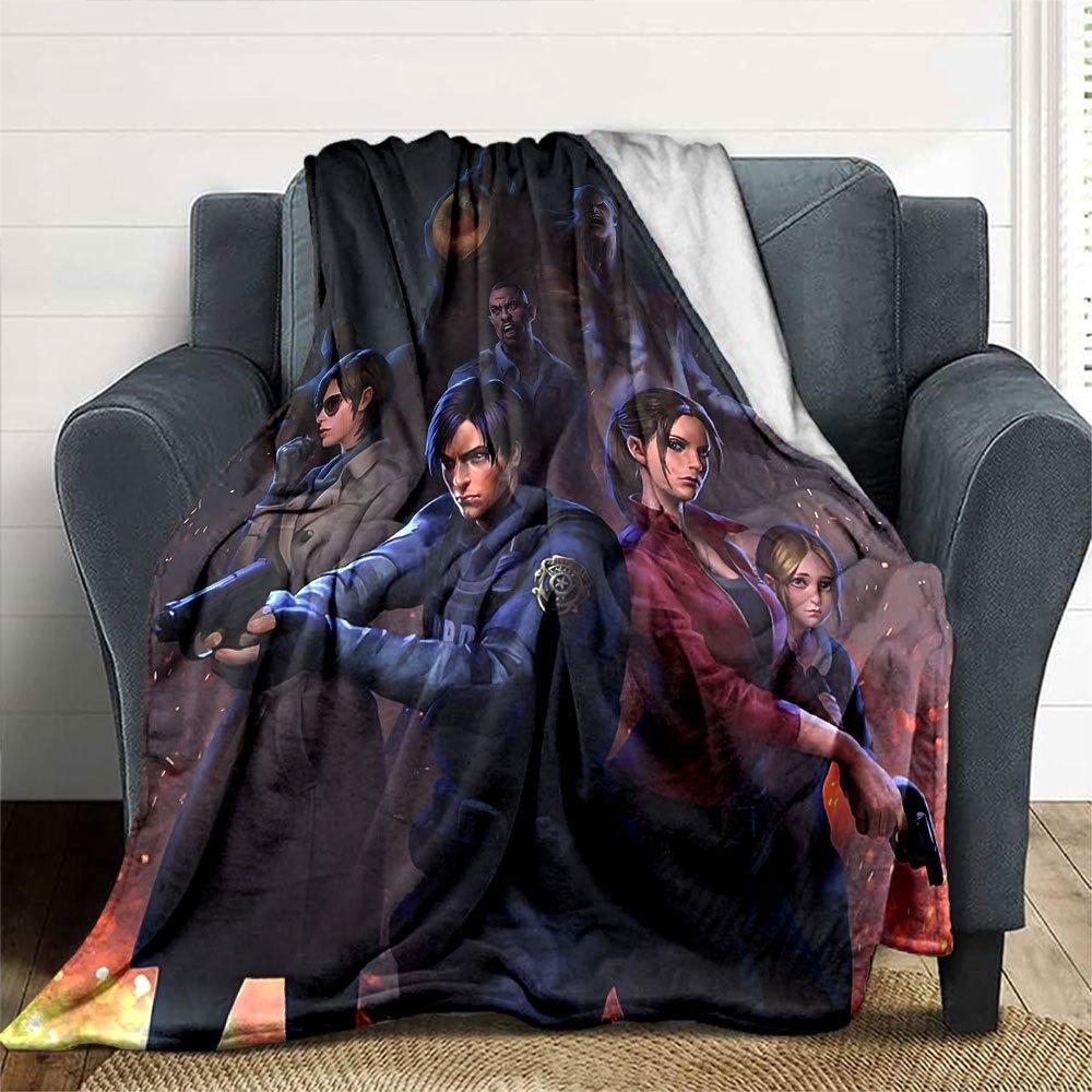 1pc Resident Evil 7 Blanket Soft Warm Throw for Home, Office, Travel All Season Cozy Bedding Gift, Office Cozy Accessory