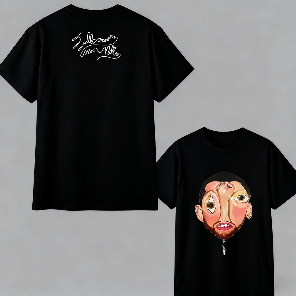 Summer Men's Letter Cartoon Printed Round NeckShort Sleeved Gift High-end Luxury Neutral 100% Pure Cotton Casual Outdoor T-shirt
