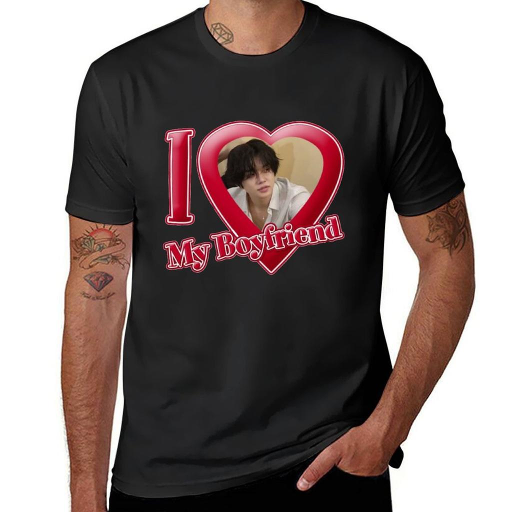 New Yeonjun TXT I love my boyfriend TShirt korean fashion cute tops plus size tops Tshirt men