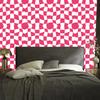 Wallpaper Casual checkerboard of pink, white and powder pink 50x1000