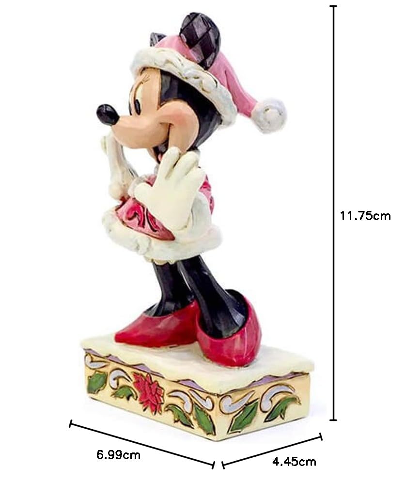 Enesco Minnie Wonderful Christmas Figurine, Disney Traditions, 6002843, W7 X H11.7 X D4.4cm [Parallel Import]