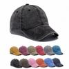 Custom Logo Washed Vintage Distressed Adjustable Men Women Floral 100% Cotton Unstructured 6-Panel Baseball Caps Dad Hats Metal