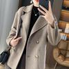 Women's Loose Woolen Coat for Autumn/Winter 2026 - Short, Small Size, Trendy Suit Collar Outerwear