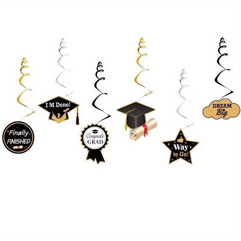 Graduation Theme Ceremony Party Spiral Pendant Graduation Decor Party Congrats Banner Banner Theme Graduation Orname Grad S U5Y3