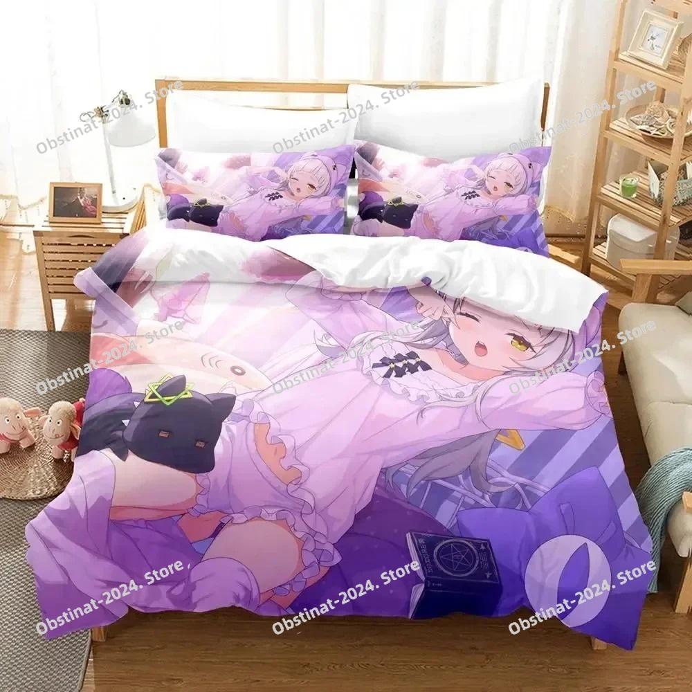 3D Print Anime Murasaki Shion Bedding Set Printed Duvet Cover Pillowcase Single Double Style Queen King Size Sets