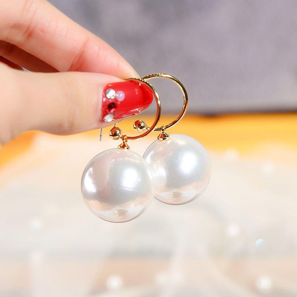 Hoop Fashion  Accessories White Bead Pearl Dangle Earrings Stud Earrings Jewelry Drop Earrings