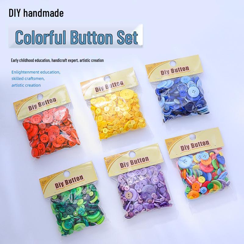

Colorful Button Bouquet DIY Kit: Creative Handmade Children’s Decorations