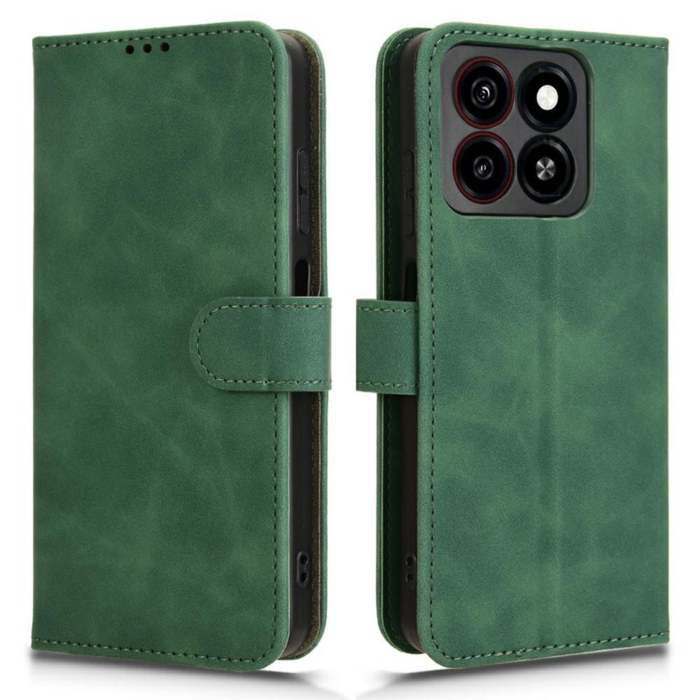 For ZTE Blade A35/A55 Leather Case Skin-Feel Anti-Drop Wallet Flip Phone Cover
