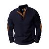 Spring/Autumn Men's Sweatshirt Half-Zip Men's Casual Oversized Jacquard Stand Collar Top