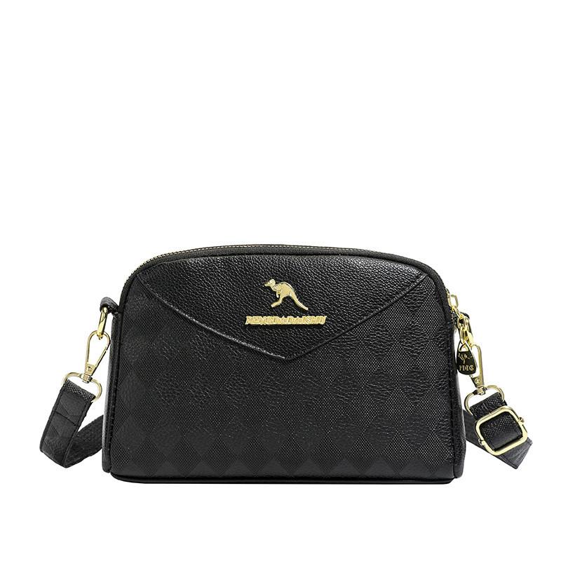 Compact Quilted Crossbody Bag with Adjustable Strap Stylish Mini Shoulder Bag for Women Daily Use and Casual Outings чёрный