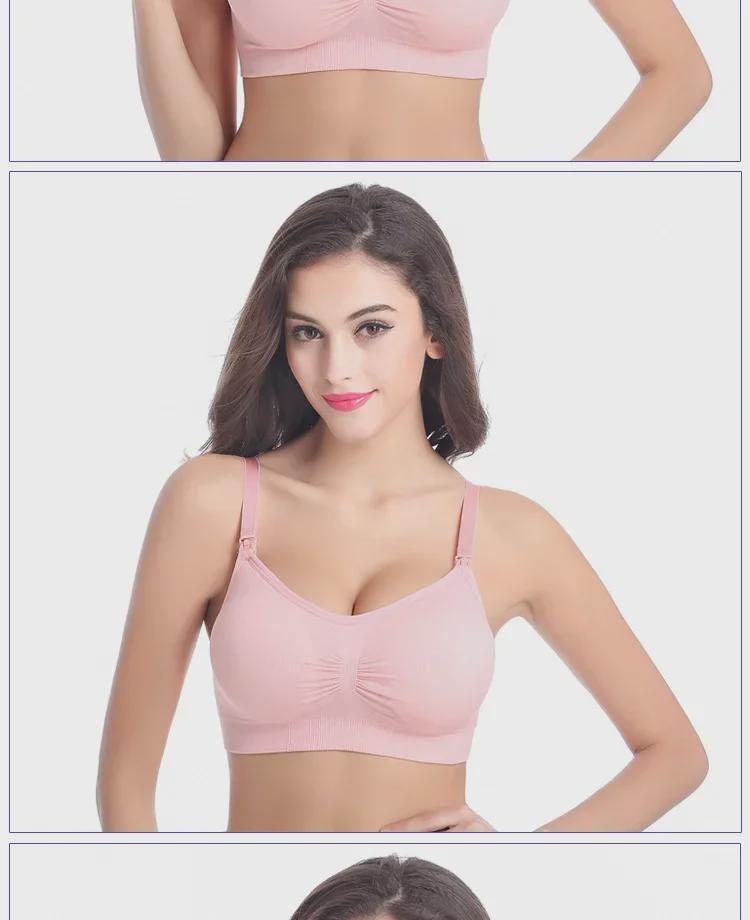 Wire-Free Plus Size Front Closure Nursing Bra for Pregnant Women - Adjustable, Seamless Design for Comfortable Feeding