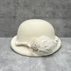 25 New Autumn And Winter Woolen Beret Women'S Flower Curled Top Hat French Hepburn Style Elegant Gold Hat