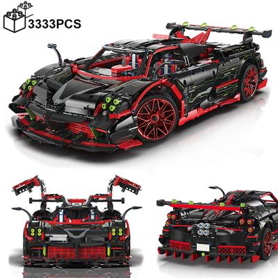 3333 Teile Technik 1:8 Luxus-Super-Rennsportwagen-Bausteine montieren Ziegel Geschwindigkeit Fahrzeug Spielzeug Geschenk für Erwachsene Kinder