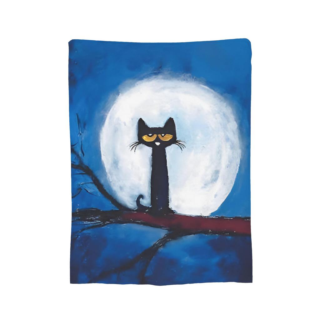 Pete the Cat Cartoon Cat Flannel Blanket Fashion Throw Blankets for Bed Sofa Couch 200x150cm Bedspread
