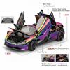 1:24 720S Evo Alloy Supercar Diecast Model Toys Front Wheel Steering Doors Opened Rubber Tire Pull Back Cars Kids Christmas Gift