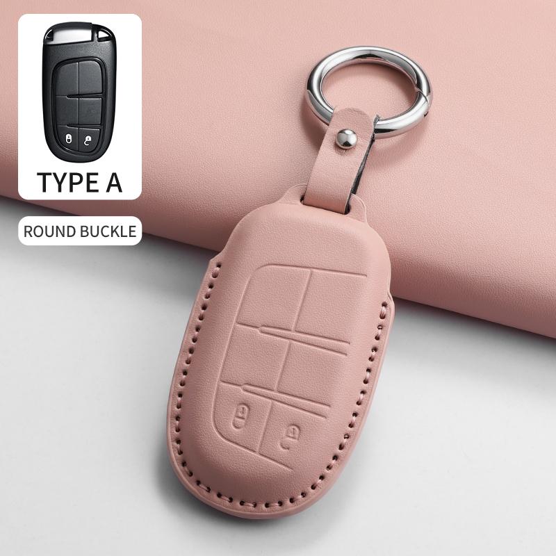 Car Key Case Cover Shell for Jeep Chrysler 300 200 Cherokee Wrangler Compass Renegade Fiat 500X Car Remote Key Shell Accessories