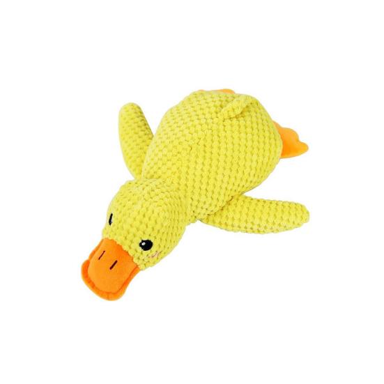 Dog Plush Toy Soft Stuffed Animal Puppy Chew Toy Squeaky Plush Duck Elephant Interactive Play Pet Tug Toy for Puppies Small Breeds Delicate Chewers