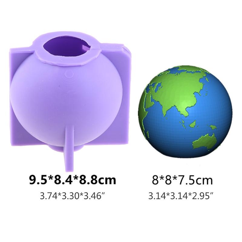 3D Globe Epoxy Resin Mold Candle Plaster Silicone Mould Crafts Ornament Mold