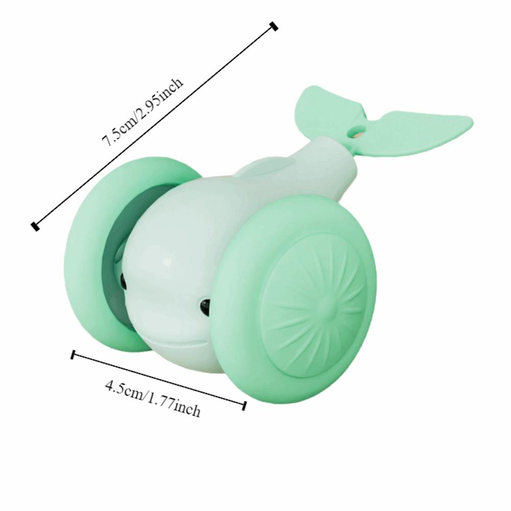 USB Charging Cat Interactive Whale Toy Running Car Plastic Automatic Rolling Ball Interactive Electric Whale Car Toy
