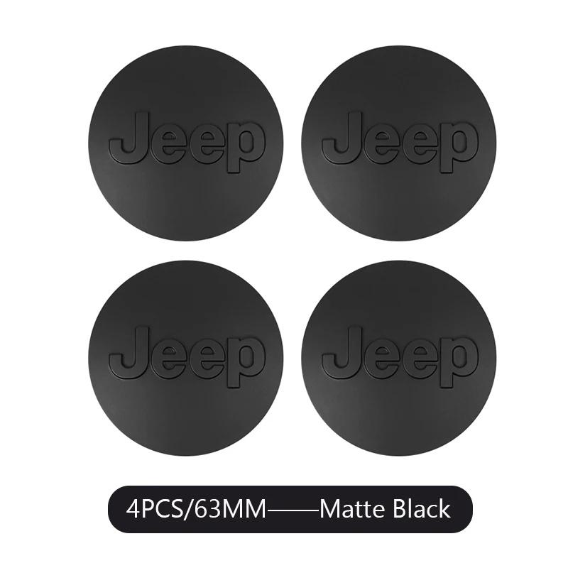 CXVSUD1 4PCS ABS Electroplated Car Wheel Center Hub Caps for Jeep Renegade Wrangler JK Grand Cherokee Compass Patriot Auto Accessories