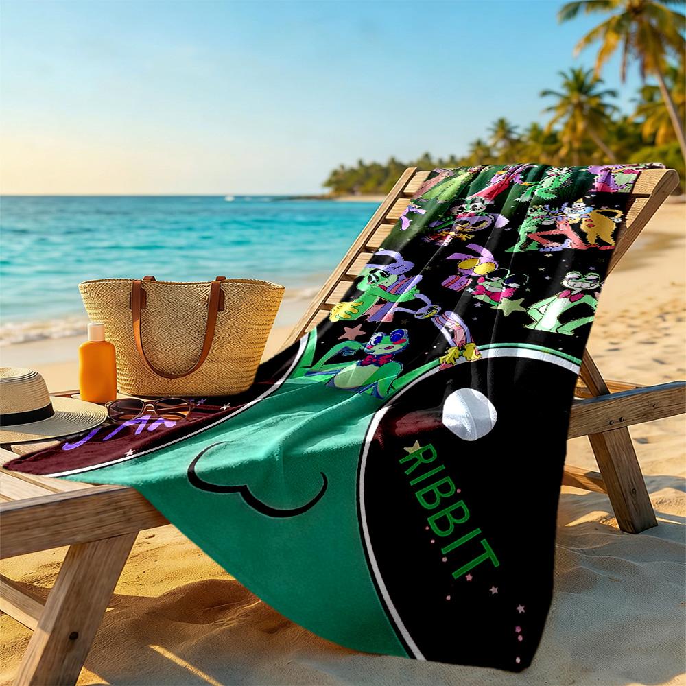 Digital Circus Beach Towel High Absorbency & Quick-Dry Comfortable Lightweight