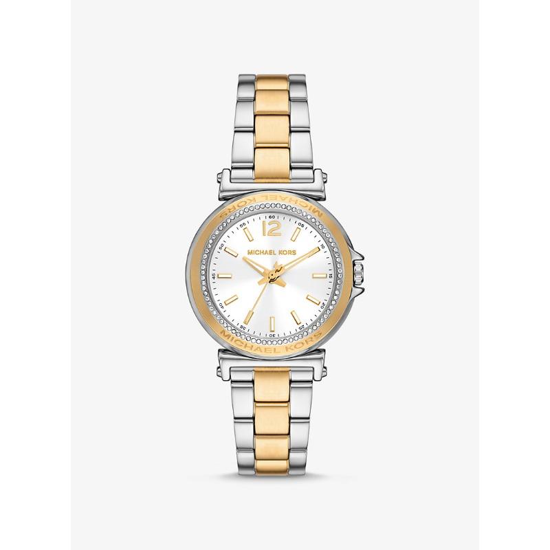 Мини-часы Michael Kors Maren с паве, двухцветные, MK7492 серебряный