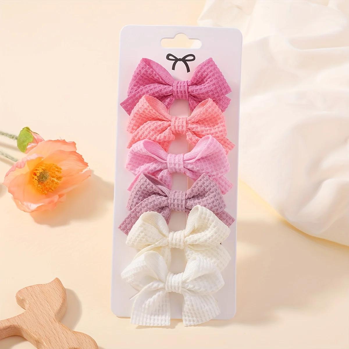 

BABY BOWS 6Pcs Cute Corn Bow Hairpin for Kids Girls Sweet Bows Ponytail Hairbangs Hairclips Barrettes Hair Accessories