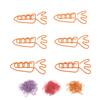 100Pcs Carrot Paper Clips Carrot Shape Strong Metal Anti Slip Rustproof Cute Paper Clips for Documen