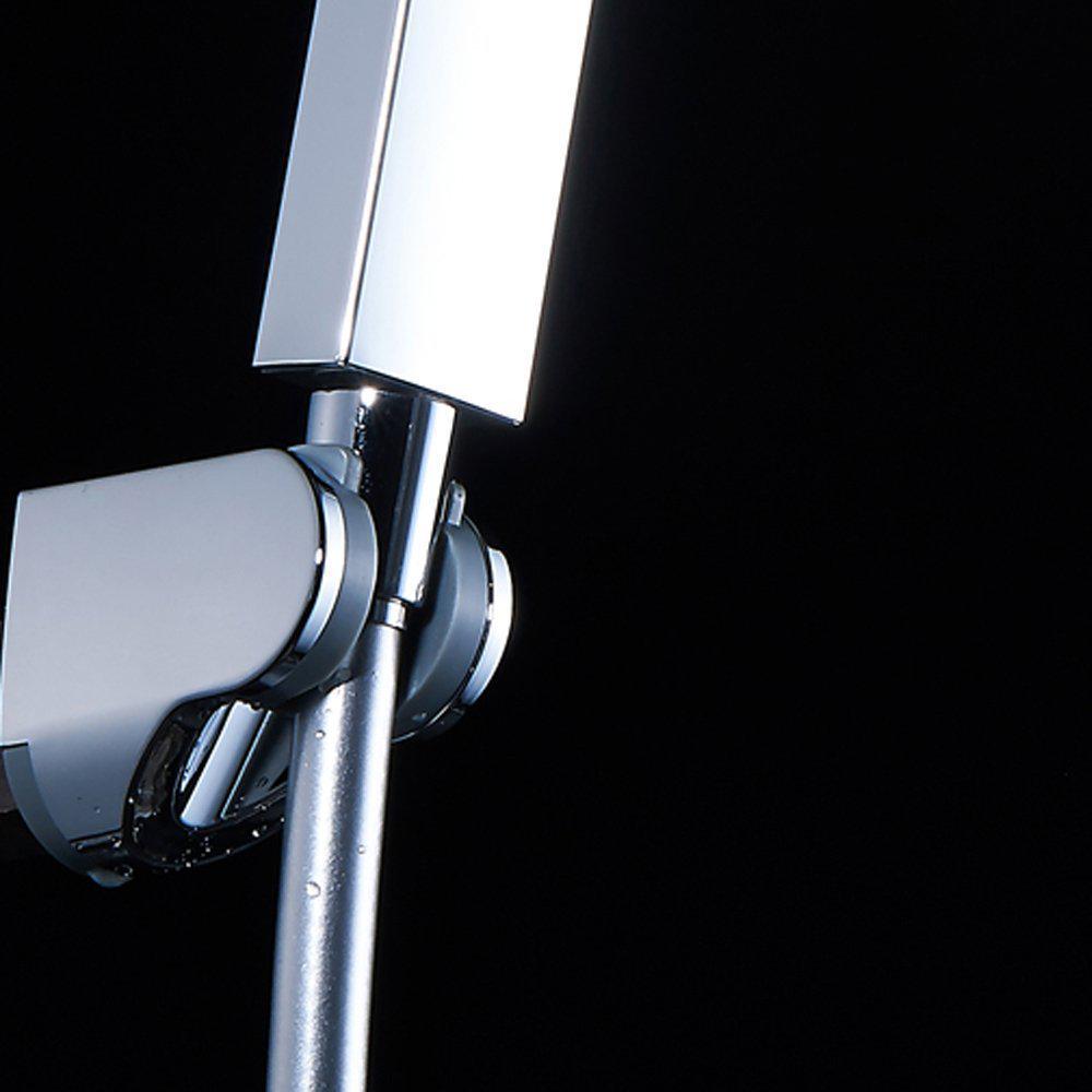 Adjustable Electroplated Shower Head Holder with Hose