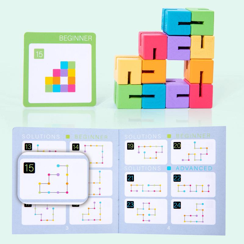 Children's 3D Wooden Building Blocks: Early Education & Logical Thinking Toy