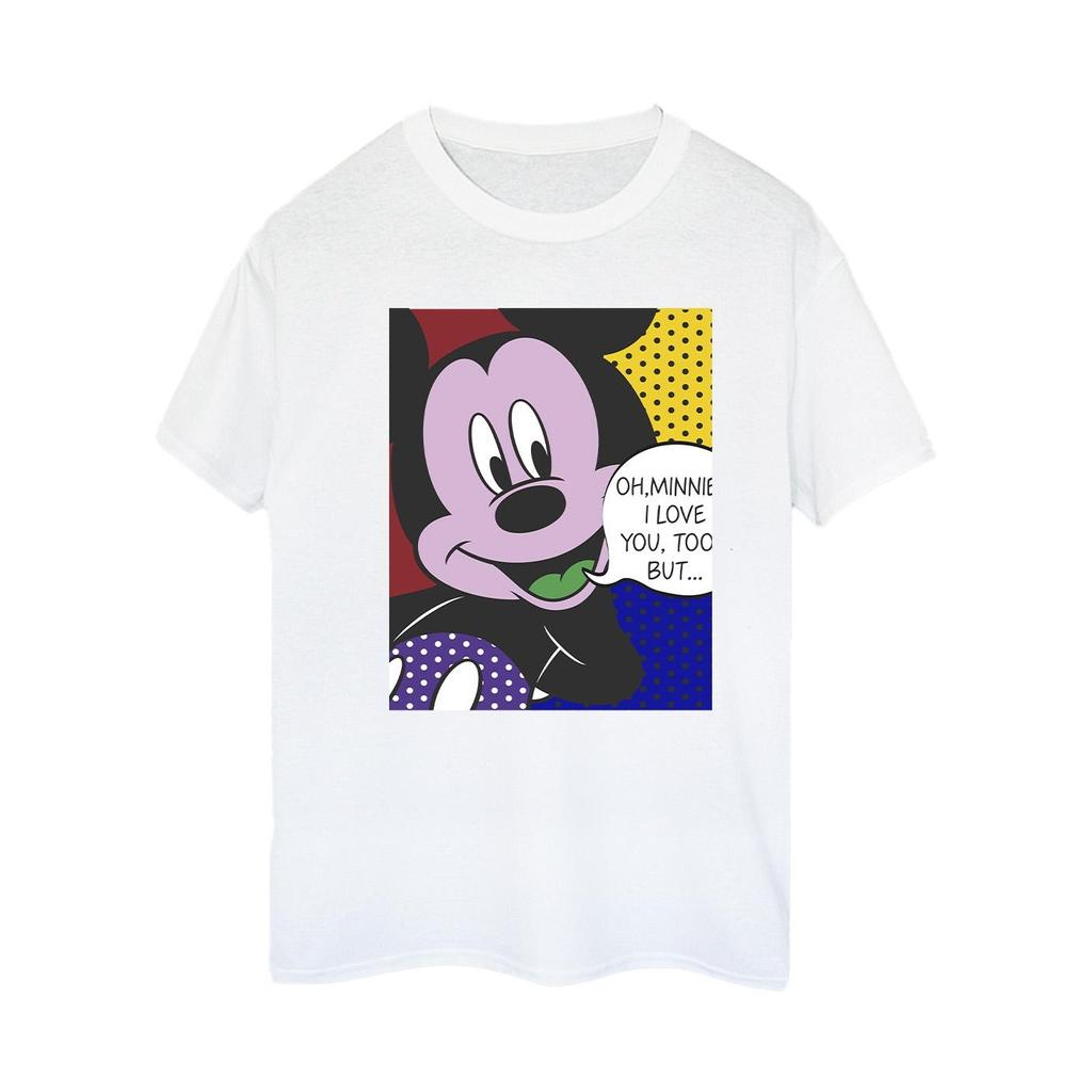 Disney Womens/Ladies Mickey Mouse Oh Minnie Pop Art Cotton Boyfriend T-Shirt