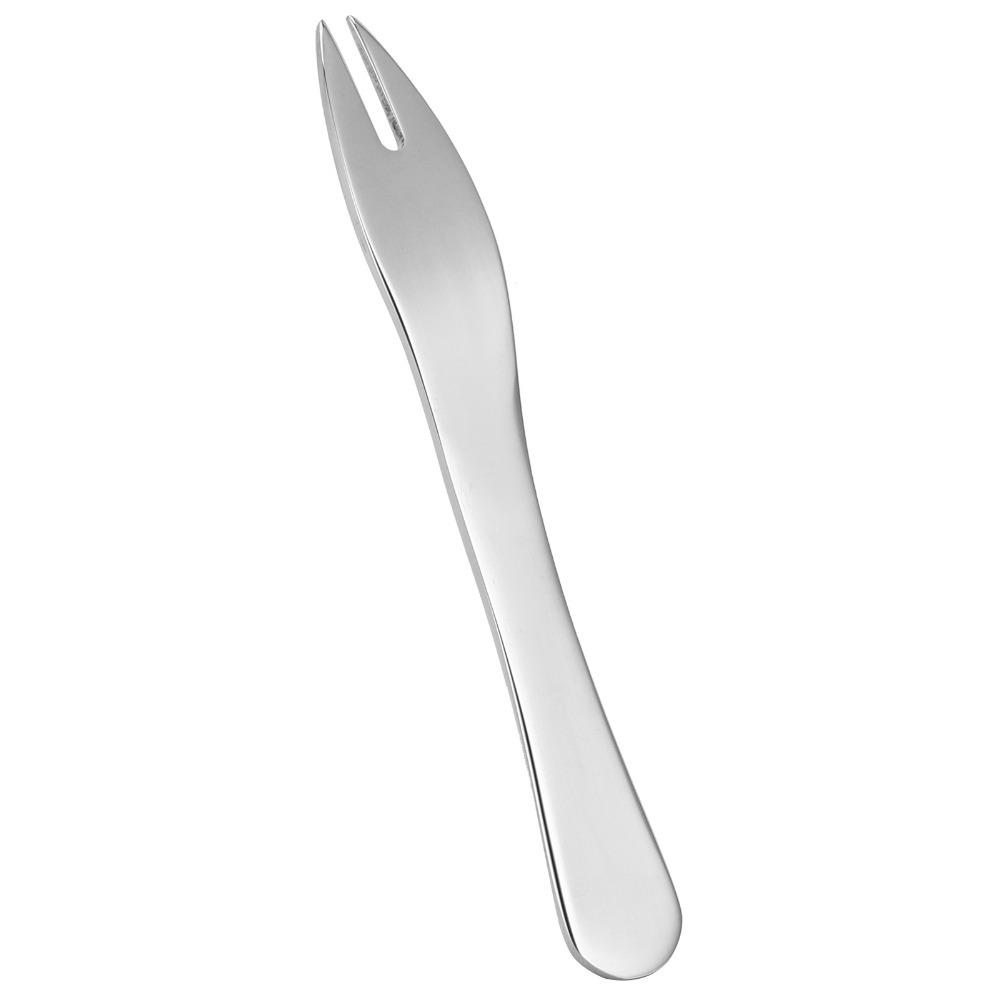 5Pcs Mirror Polished Fruit Fork Rustless Steel Cake Fork Practical Salad Fork For Hotel