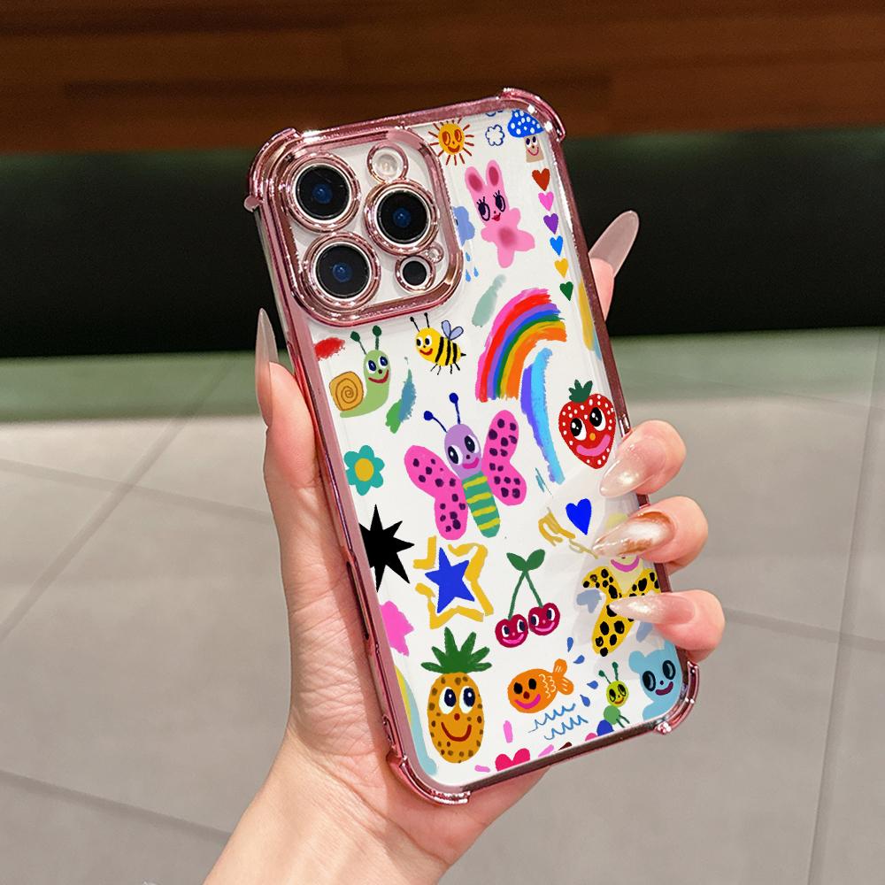 

Text Quotes Bee Phone Case for Samsung Galaxy S26 S25 S24 S23 S22 S21 S20 FE Ultra Plus 5G Anti-drop Transparent Cover Galaxy S23