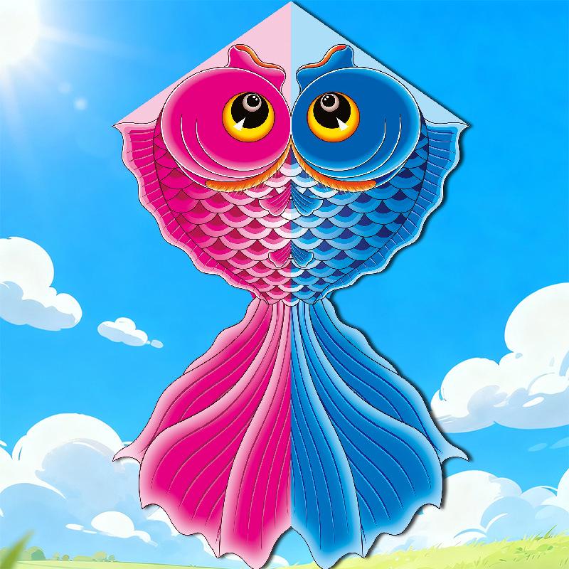 Large Twin Fish Koi Kite - Goldfish Design for Adults & Children