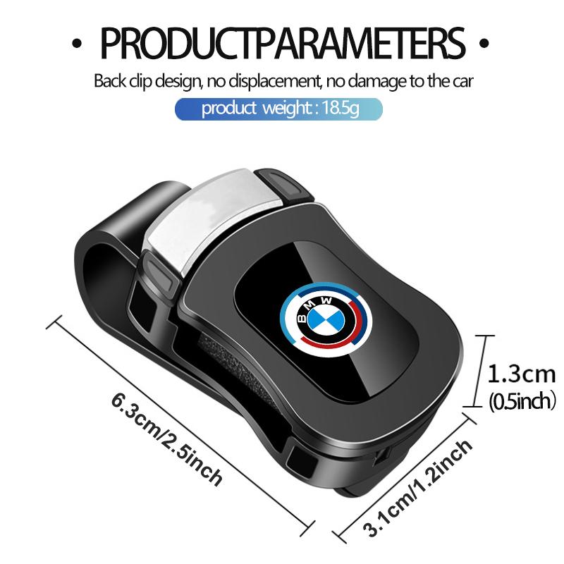 FA3-Car Sun Visor Sunglasses Holder Clips Portable Storage Rack For BMW M3 M5 E36 E39 E46 E60 E61 E64 E70 E71 E80 E85 E87 E90 E83