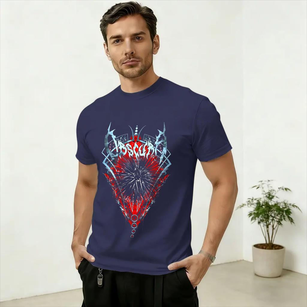 Hipster Obscura Akroasis TShirts Unisex Round Collar Cotton T Shirts Short Sleeve Tees Plus Size Tops