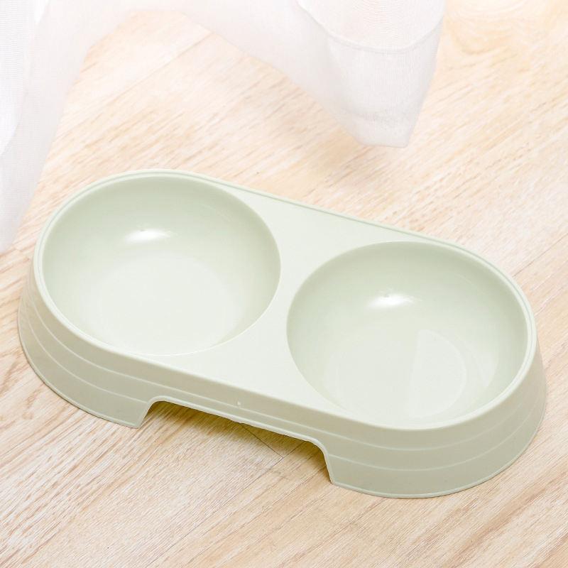 

Двойная миска для кошек Pet Double Bowl Cat Bowl Double Bowl Cat Basin Macaron Candy Color Pet Feeding Bowl Maca Pet Dog Feeding Bowl зелёный