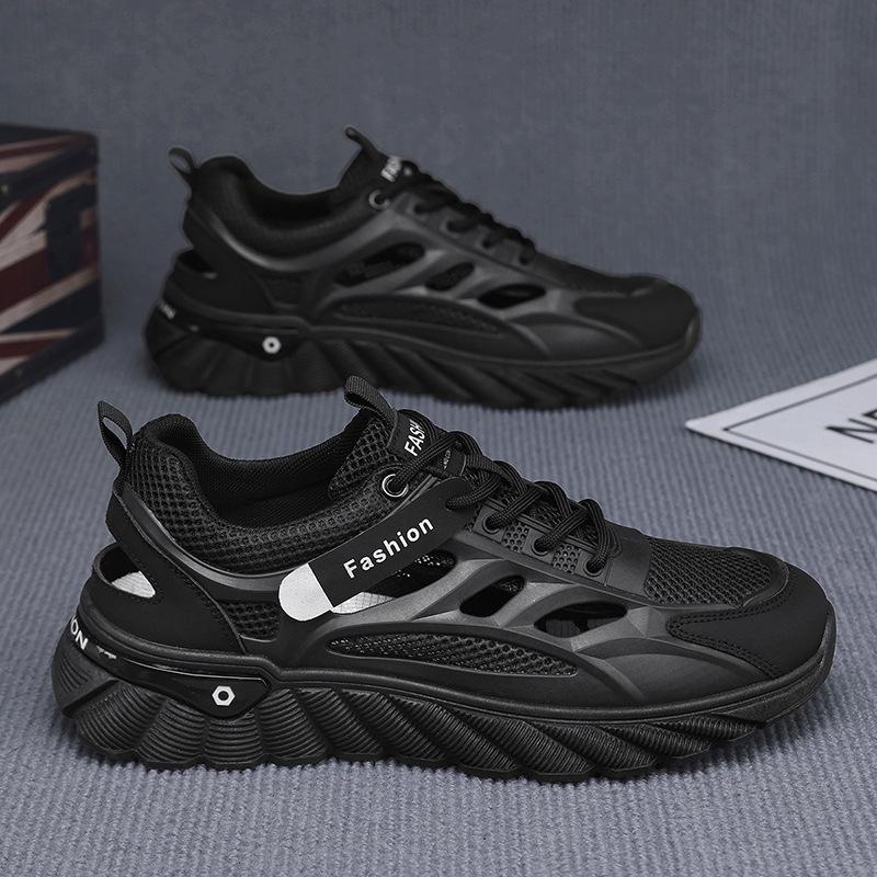 Men's Shoes 2025 Summer New Men's Breathable Casual Hollow Thin Shoes Non-slip and Wear-resistant Sports Thick-soled Forrest Gump Shoes