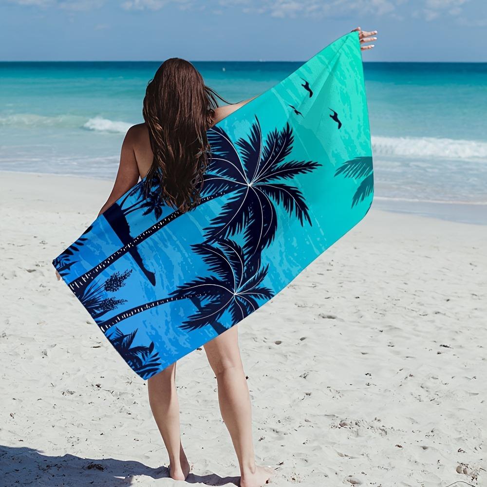 Tropical Palm Tree Beach Towel: Dive into Summer Vibes! Suitable for towels, bath towels, beach towels