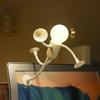 Creative Cartoon Sportsman Night Light Mini Portable Bulb Suction Cup Lights Cute Bendable Desk Lamp for Tabletop Shelves Decor