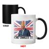 King Charles Iii Temperature-Sensitive Color-Changing Cup Ceramic Coffee Mug Foreign Trade New Tea