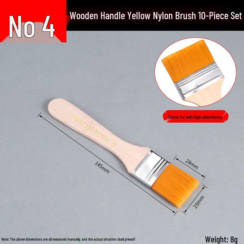 Nylon Soft Bristle Industrial Paint & Art Brush - Small BBQ & Lab Use
