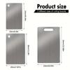 Stainless Steel 3pcs Cutting Boards - BPA-Free Dishwasher Safe Non-Slip Kitchen Boards w/Juice Groove, Rustproof & Space Saving