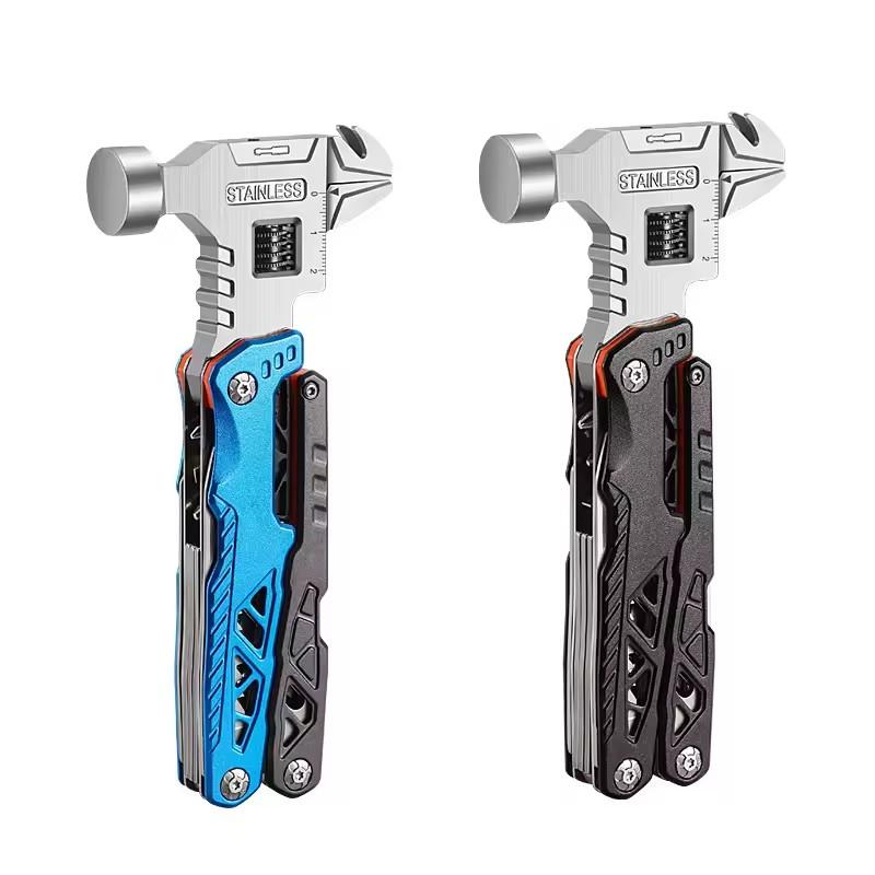 Multi-purpose Outdoor Wrench Hammer Pliers Multi-function Pliers Folding Hammer Household Combination Tools Portable