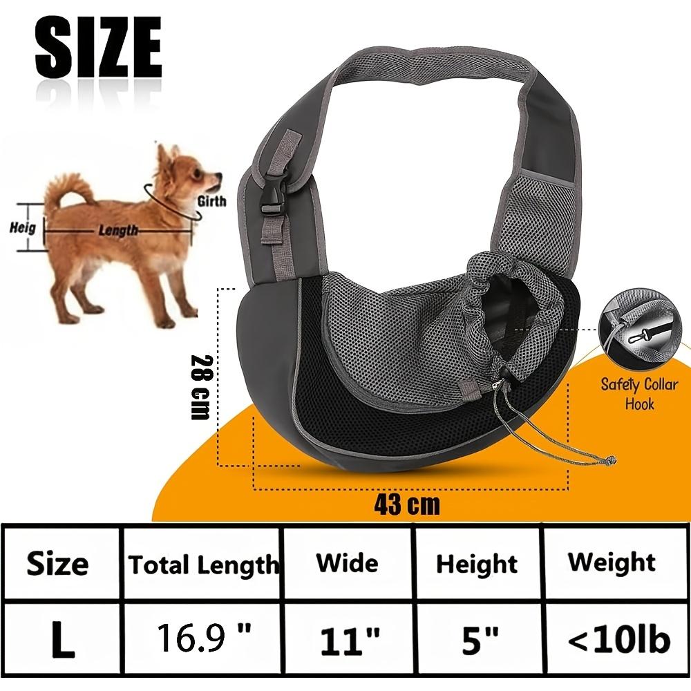 Marsupio Trasportino per Cani a Mani Libere Rete Traspirante Borsa a Spalla da Viaggio per Cani Piccoli Gatti