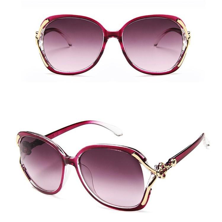 Sunglasses, Four-Leaf Clover Premium Sense Big Frame Ins Model Tide Shade