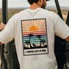 Surf Tropical State Of Mind Shirt, Retro Sunset T-Shirt, Palm Tree Graphic Tee, Beach Vacation, Vintage Sunburst Tee, Summer Gift Shirt