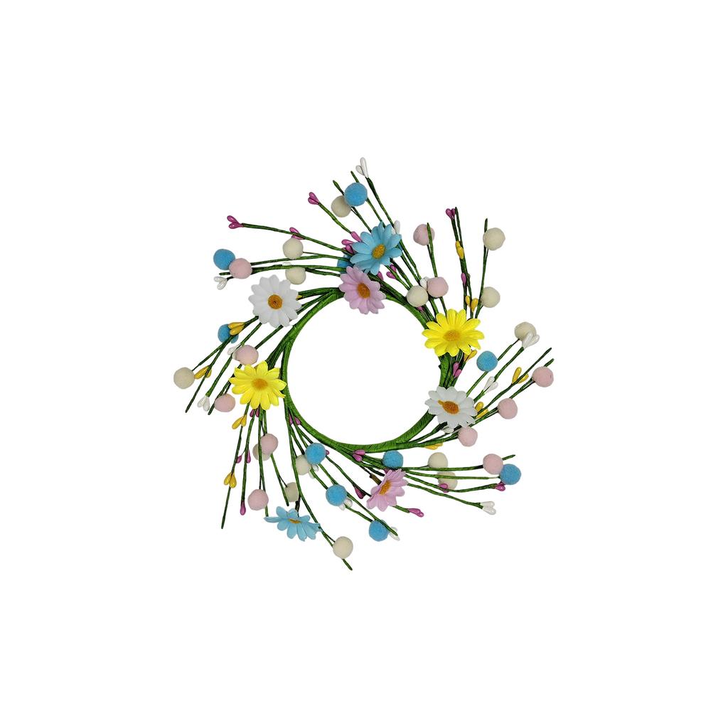 3D 30cm Spring Flower Wreath Door Hanging Decoration
